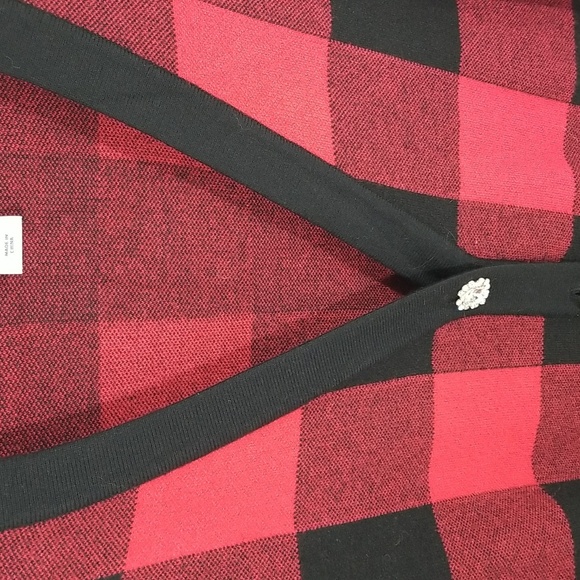 {Tommy Bahama} Buffalo Plaid Check Embellished Button Down Cardigan - Picture 9 of 15